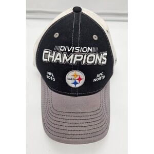 Reebok Pittsburgh Steelers 2010 AFC North Division Champions Hat Black Grey OSFA